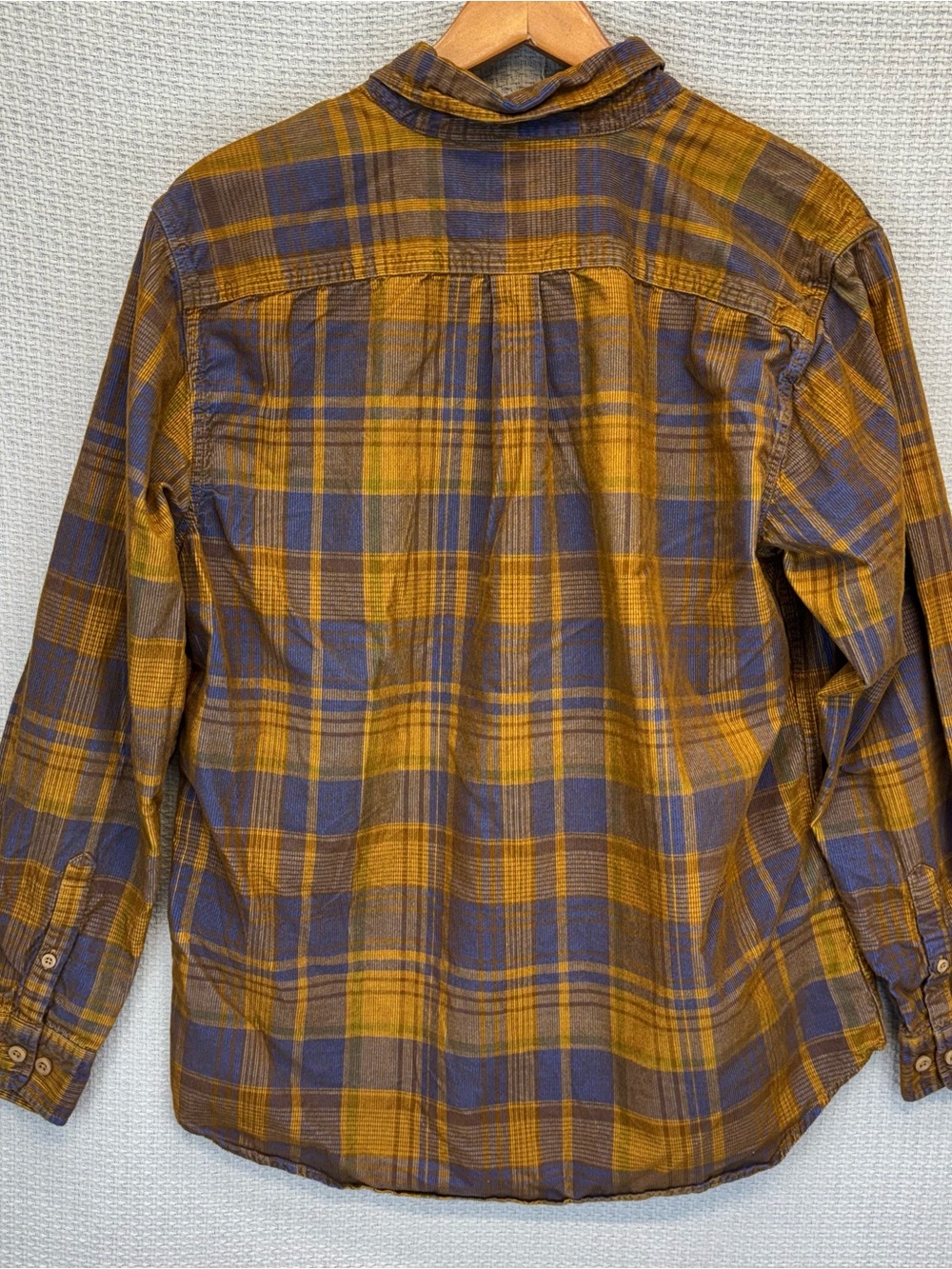 The Territory Ahead Corduroy Shirt Mens L Multi Plaid Button Down Cabin Boho Vtg - Picture 5 of 7